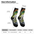 thumbnail image 2 of Xecao fishing bass Pattern Sport Socks for Women and Men Crew Socks Sporty Calf Socks Casual Socks, 2 of 6