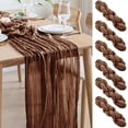 thumbnail image 1 of Corredor de Mesa Asee'm de Gasa 3m Largo Marrón Boho, 1 of 7