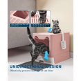 thumbnail image 2 of Caja de arena para gatos Medario, tamaño grande, con tapete, cuchara y tapa, color rosa, 2 of 7