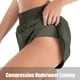 thumbnail image 2 of Pantalones cortos deportivos de fitness para mujer, pantalones cortos para correr con cintura elástica, pantalones de fitness holgados antiluz, pantalones de yoga falsos de dos piezas, 2 of 6