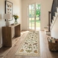 thumbnail image 4 of Lahome Washable 2'x6' Vintage Forest Butterfly Runner Rug, Beige Boho Botanical Insect Pattern Rugs for Hallway Entryway, Non-Slip Soft Carpet for Bedroom Kitchen, Beige, 4 of 11