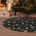 thumbnail image 6 of Rateoe Gold Dog Paw Print Christmas Tree Skirt 30" for Xmas Holiday New Year Party Circle Tree Mat Ornaments Decoration, 6 of 7