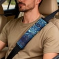 thumbnail image 5 of Xixirimido Automotive Seat Covers for Cars Trucks and SUVs Car Seat Covers for Front Seats with Car Seatbelt Covers & Armrest Box Cover, Set of 5, Blue Whale Starry Night, 5 of 8