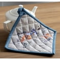 thumbnail image 3 of Maison d' Hermine Equinoxe - Grey 100% Cotton Set of 2 Pot Holders with Loop Heat Resistant for BBQ | Cooking | Baking | Grilling | Microwave | Barbecue | Spring/Summer (8 Inch by 8 Inch)., 3 of 5