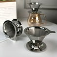 thumbnail image 3 of HomeLife 1 Ensemble Entonnoir à Café Filtre en Acier Inoxydable Goutteur à Café Résistant à la Chaleur Filtre Conique Réutilisable pour Cuisine Maison, 3 of 13