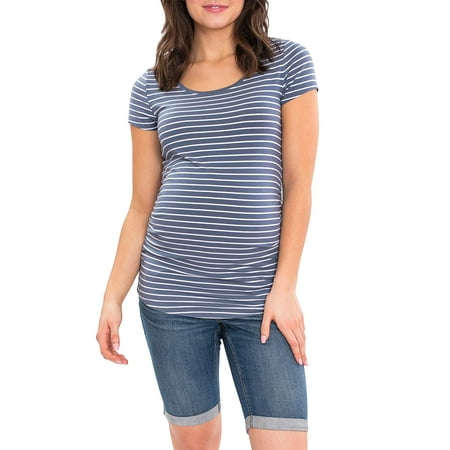 Sleeve Maternity Hoodie - Maternity Short Sleeve Scoop Neck Tshirt