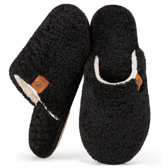 Zapatillas sin cordones EverFoams de espuma viscoelástica para mujer, color negro