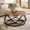 brown and black, variant on Tribesigns 31.5" Round Coffee Table, 2-Tier Circle Center Table with Metal Frame, Rustic Accent Cocktail Table for Living Room, Small Space, Brown & Black
