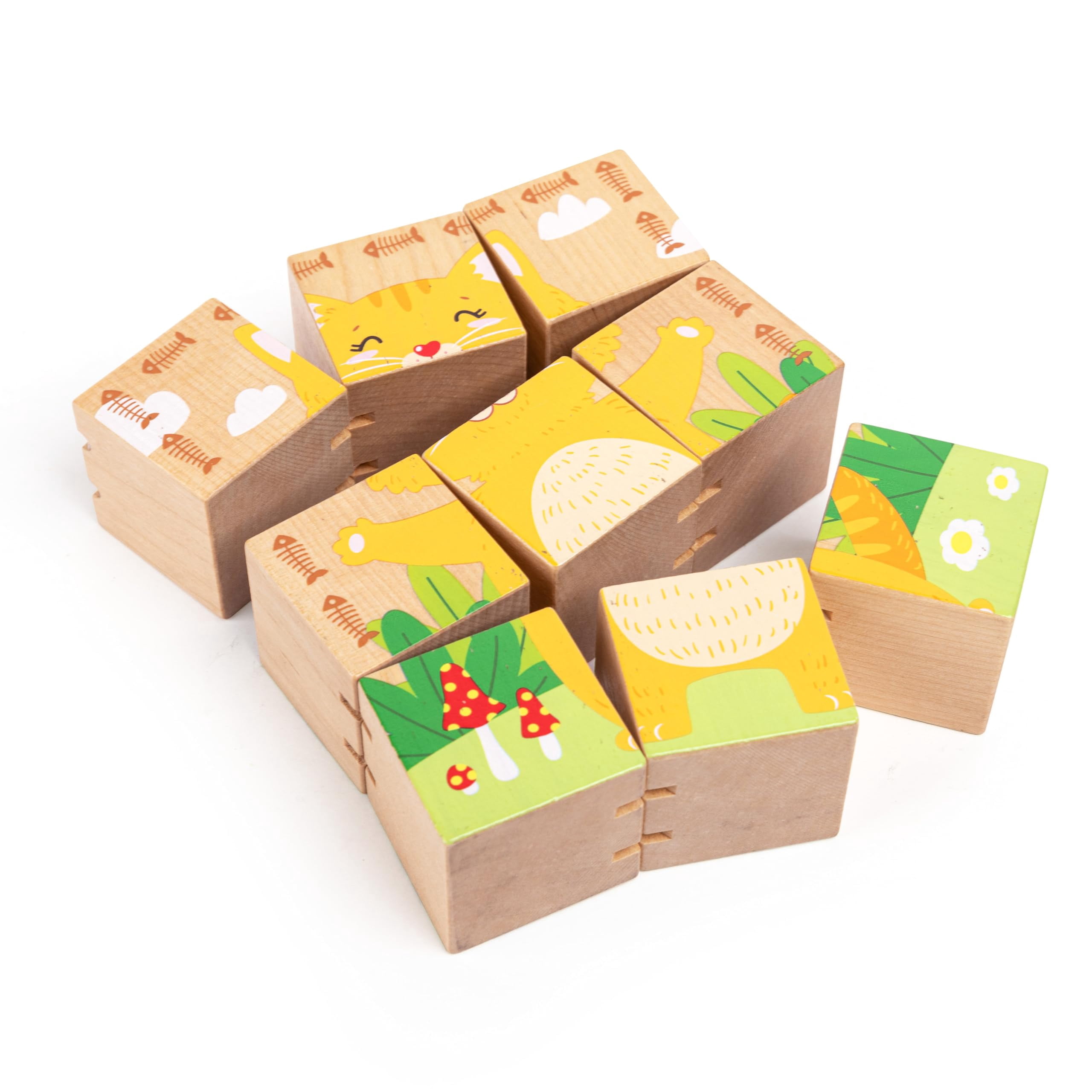 Tumbling Wooden Animal Block Puzzle Ages 2-5