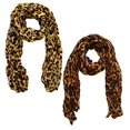 thumbnail image 1 of Peach Couture Foulard Foulard Froissée Tendance pour Femmes à Imprimé Animal Léopard, 1 of 1
