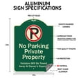 thumbnail image 2 of SignMission Designer Series Sign - Do Not Block Driveway Violators Will Be Towed At Owner Expense Green 18" x 24" Heavy-Gauge Aluminum Architectural Sign Protect Your Business Made in, 2 of 3