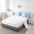 thumbnail image 5 of Castle Fairy Kawaii Blue Butterflies 7-Piece Bedding Comforter Set for Boys Girls Teens,Dreamy Princess King Bedding Sets,Gradient Ombre Ultra Soft Bed Sheets,Breathable Home Decor, 5 of 8