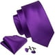 thumbnail image 2 of Gemelos Barry.Wang de seda morada con forma de corbata, 2 of 8