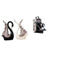 thumbnail image 1 of Elegante figura de cisne con cámara, escultura de resina de cerámica, adorno único para escritorio, estante de aniversario, exhibición de chimenea,, 1 of 8