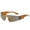 Gold, variant on Polarized Sunglasses Women Unisex Rimless Punk Style with Modern Tile Design for Colorful Fashion Eye