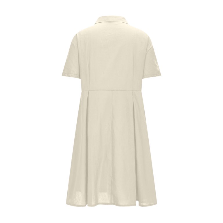 blue dress for baby girl The Shift Dress in Stretch Linen main image 1