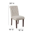 thumbnail image 6 of Flash Furniture HERCULES Series Parsons Chair, Set of 6, Beige Fabric, 6 of 13