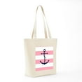 thumbnail image 7 of CafePress - Blue Anchor On Pink Stripes Tote Bag - Unisex Canvas Tote Bag, Beige, 1-Piece, 7 of 7