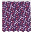 thumbnail image 3 of Teen Shower Curtain, Sneakers Vintage Shoes Childish Fashion Boys Girls Hipster Illustration, Fabric Bathroom Set with Hooks, 69W X 84L Inches Extra Long, Magenta Lavender Plum, by Ambesonne, 3 of 3