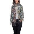 thumbnail image 4 of Foulard à Franges pour Femmes, Châle Long Floral Abstrait Rétro, Léger et Chaud, 4 of 6