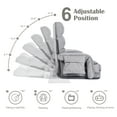 thumbnail image 7 of Prime Garden Floor Chair 6-Position Folding Gaming Chair for Meditation Indoor, Light Gray, 7 of 7