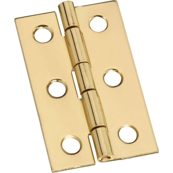 National Hardware - V1801 2" x 1-3/16" Hinge 2/pk - Polished Brass