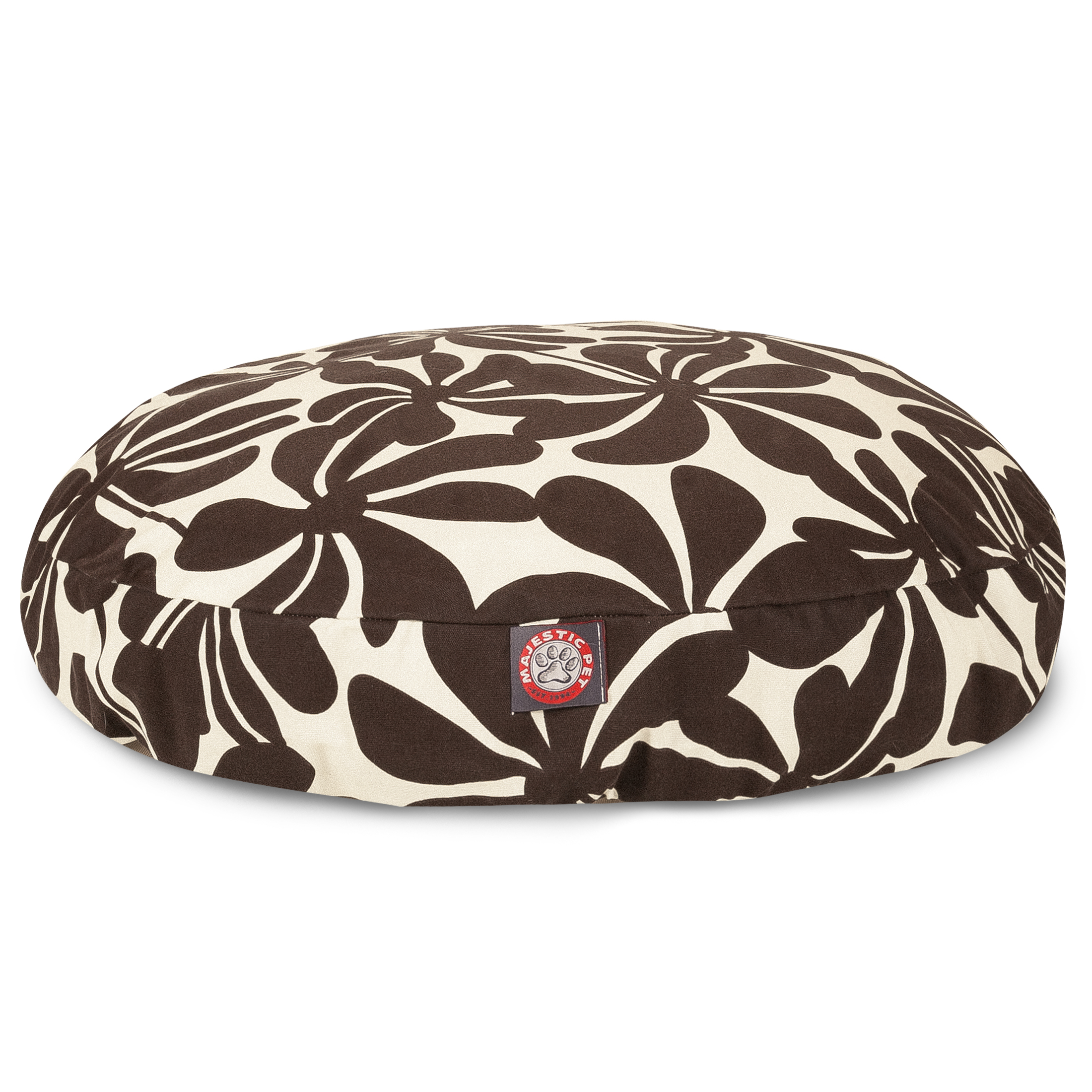 Majestic Pet Plantation Round Dog Bed Treated Polyester Removable Cover Machine Washable