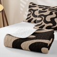 thumbnail image 4 of Homewish Vintage Brown Swirl Quilt Full,Contemporary Art Full Bedspread Sets,3-Piece, 4 of 7