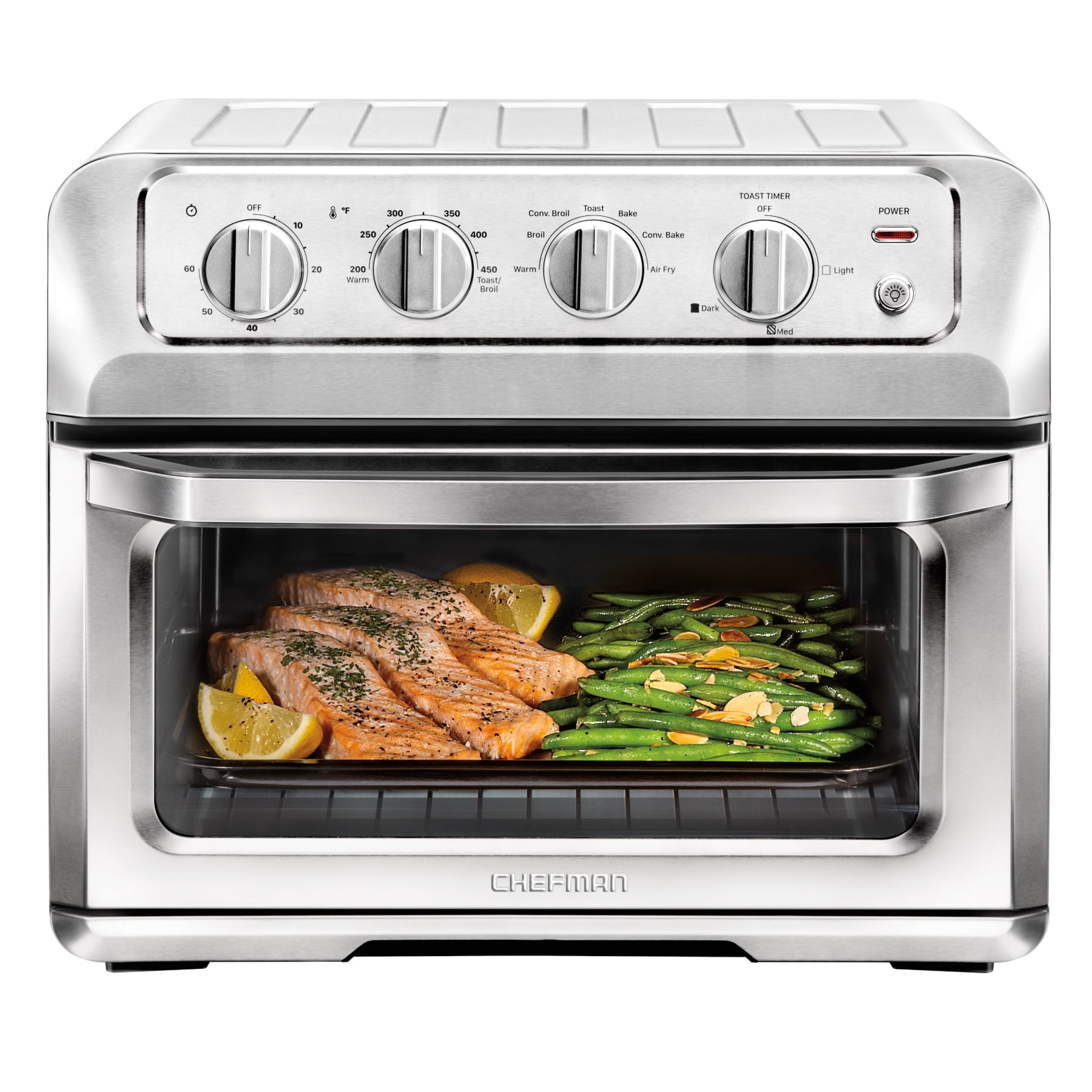 Chefman ToastAir Air Fryer + Toaster Oven, Stainless Steel, 20 Liter