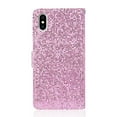 thumbnail image 2 of Allytech iPhone XS Max Case for Girls, Bling Glitter Design PU Leather Kickstand Credit Cards Cash Pocket Shock-Absorption Flip Cover with Hand Strap Wallet Case for Apple iPhone XS Max 6.5", Pink, 2 of 9