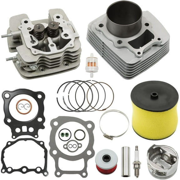 Genrics Big Bore 355cc Cylinder Head Piston Kit Replacement for Honda Rancher Trx350 2000 2001 2002 2003 2004 2005 2006