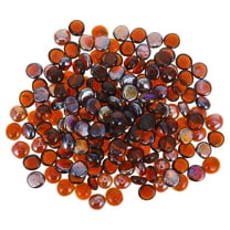 Moluckfu Indoor Fire Pit Stones 1 Bag Brown Glass Beads for Fireplace Use