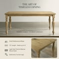 thumbnail image 5 of Roundhill Furniture Verta Solid Wood Leg Dining Table with Oak Veneer Top and Turned Legs, 5 of 8