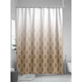 thumbnail image 5 of Fsddascl Brown Moroccan Abstract Shower Curtain Set - Small 36" x 72" Washable Bathtub Curtain with 12 Hooks, Geometric Gradient Modern Art Waterproof Fabric Stall Shower Curtains for Bathroom, 5 of 6