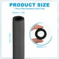 thumbnail image 2 of Uxcell 1" ID x 3Ft x 0.35" Pipe Insulation Foam Tube Black, 2 of 7