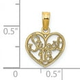 thumbnail image 3 of 14k Yellow Gold SWEET 16 in Heart Charm Pendant, 3 of 4