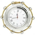 thumbnail image 4 of Aluminum Porthole Jalebi Rope Clock (Nickel Polished) - (16 Inches) - White Roman Dial, 4 of 4