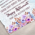 thumbnail image 3 of Customizaholic Personalized Retirement Blanket – Custom Name Floral Retirement Gift, Happy Retirement Throw Blanket, Coworker Farewell Gift, Retirement Keepsake Blanket, 3 of 8