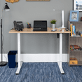 thumbnail image 3 of Stand Up Desk Store Electric Compact Standing Desk (Charcoal Frame/Natural Oak Top, 48” Wide), 3 of 8