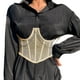 thumbnail image 2 of Corsé para mujer Yinane Con cinturón de malla ajustable debajo del busto Steampunk Cadena de cinturón, 2 of 8