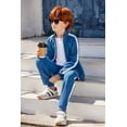 thumbnail image 6 of Arshiner Boy's Active Tracksuits Sets Full Zip Sports Jogging Suits Athletic Running 2 Piece Sweatsuits, 6 of 6
