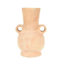 BIDK Home Solid Long Neck Terracotta Vase - 15" - Brown