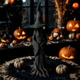 thumbnail image 3 of Cracker Barrel Witch Statue – Halloween Witch Statue, Gothic Halloween Resin Figurine | Retro Magician Decor | Dark Fantasy Ornament | Nib Festival Collectible, 3 of 5