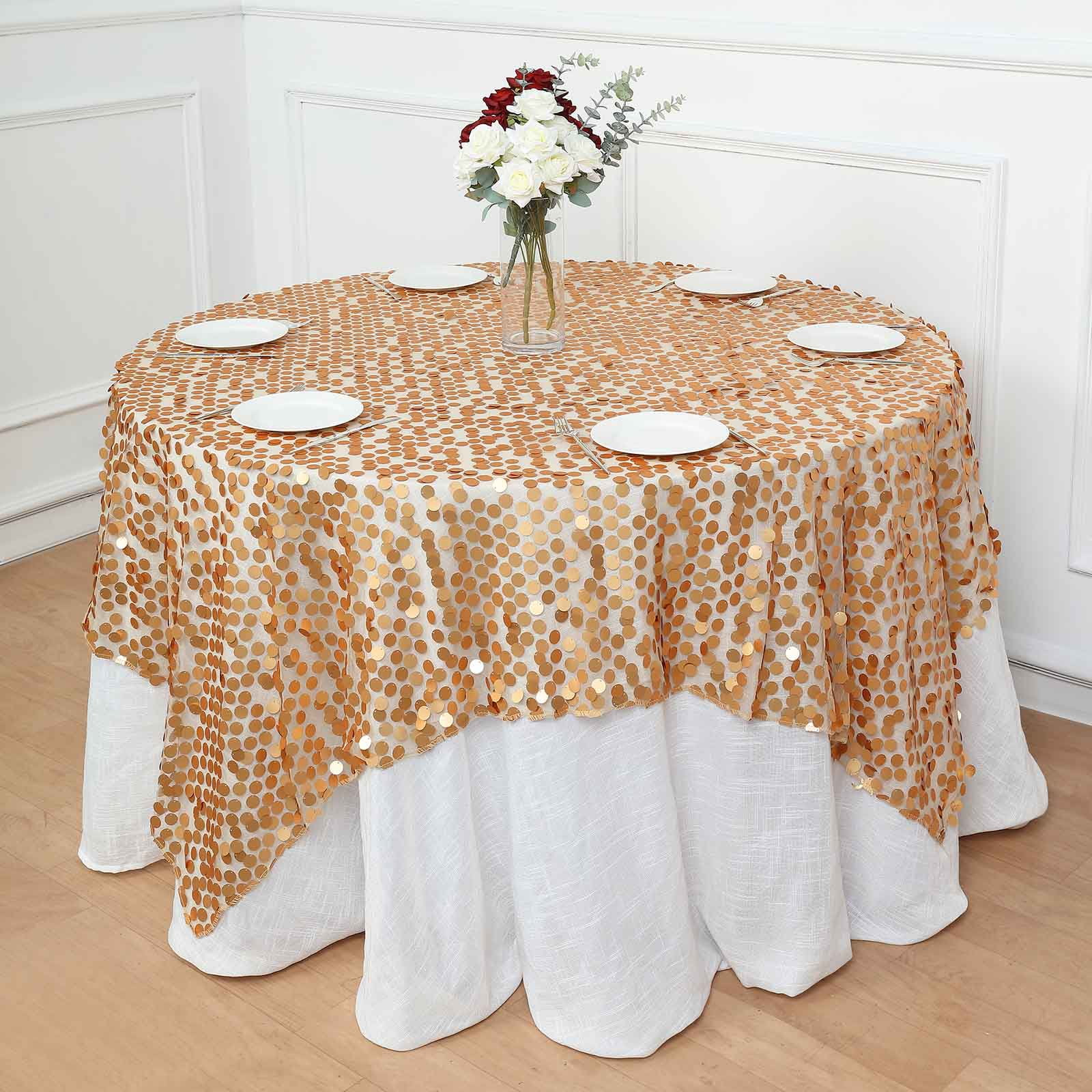 Confettis de table ronds roses et dorés pailletés 42 g - Vegaooparty