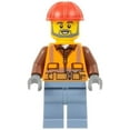 thumbnail image 3 of LEGO City: Airport Construction Worker Minifigure with Service Car, 3 of 6