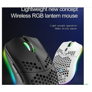 Hibalala Honeycomb Shell Gaming Ergonomic Wireless Mouse, White