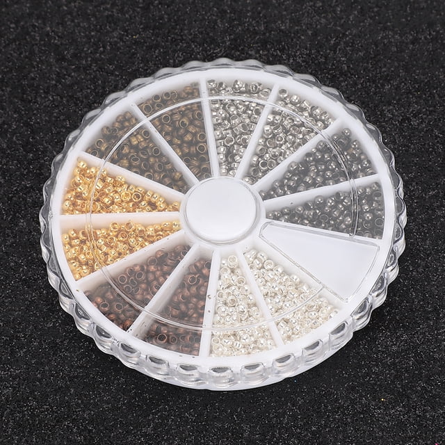 Cuentas, Manualidadas de cuentas de metal Con Caja de Almacenamiente Cuentas de Metal Preparadas para Otras Joyas Reparando para Pulseras para cuentas