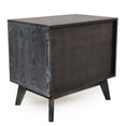thumbnail image 3 of Benjara Cid Coy 23" Nightstand- 2 Drawers with Gold Metal Handles- Ash Gray, 3 of 6
