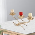 thumbnail image 2 of Candelabro de hierro Sunnimix Flor 3/5 brazos 41x25x11CM Candelero de cristal, 2 of 8