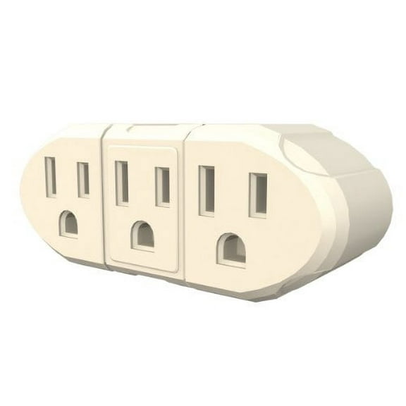 Stanley 30367 Grounded 3 Outlet Wall Adapter, Beige